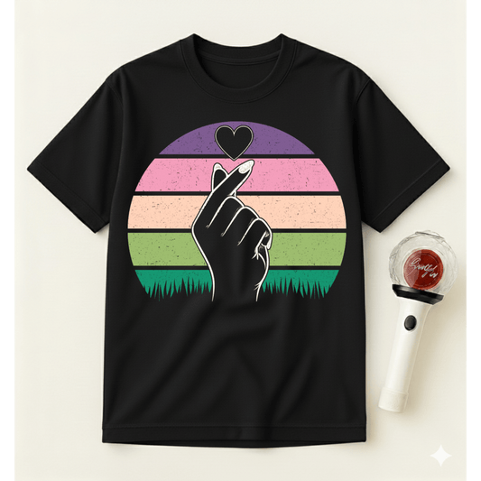 VINTAGE K-POP HEART T-SHIRT