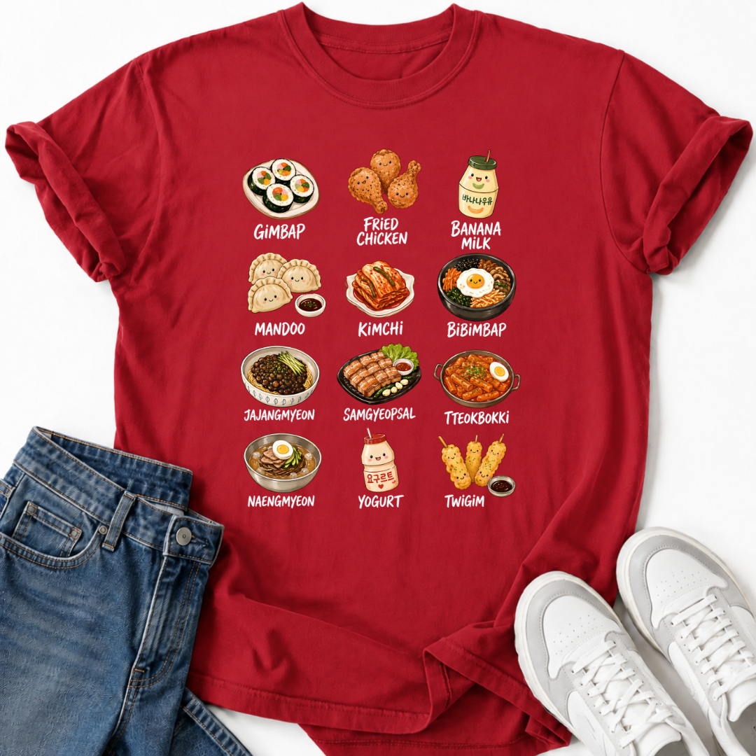 KOREAN CUISINE FOODS T-SHIRT