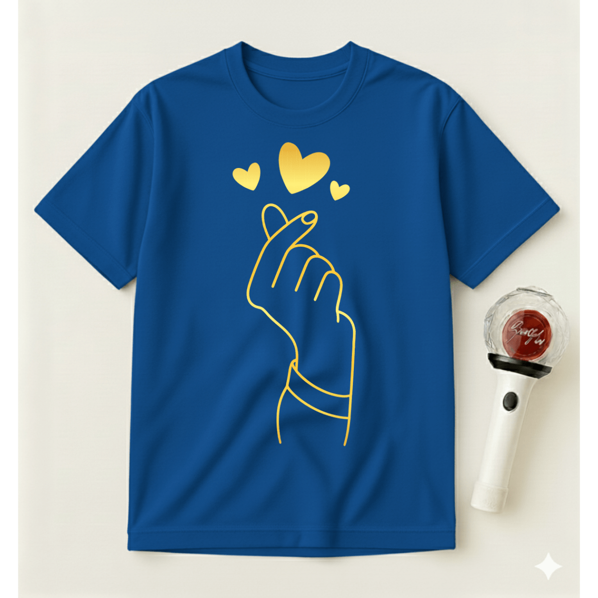 GOLD K-POP HEART T-SHIRT