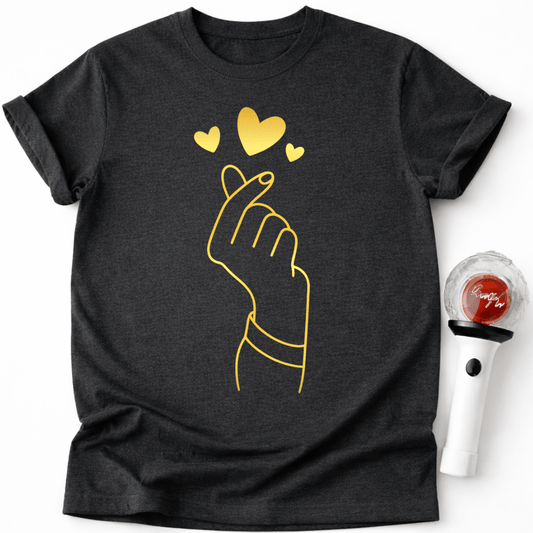 GOLD K-POP HEART T-SHIRT