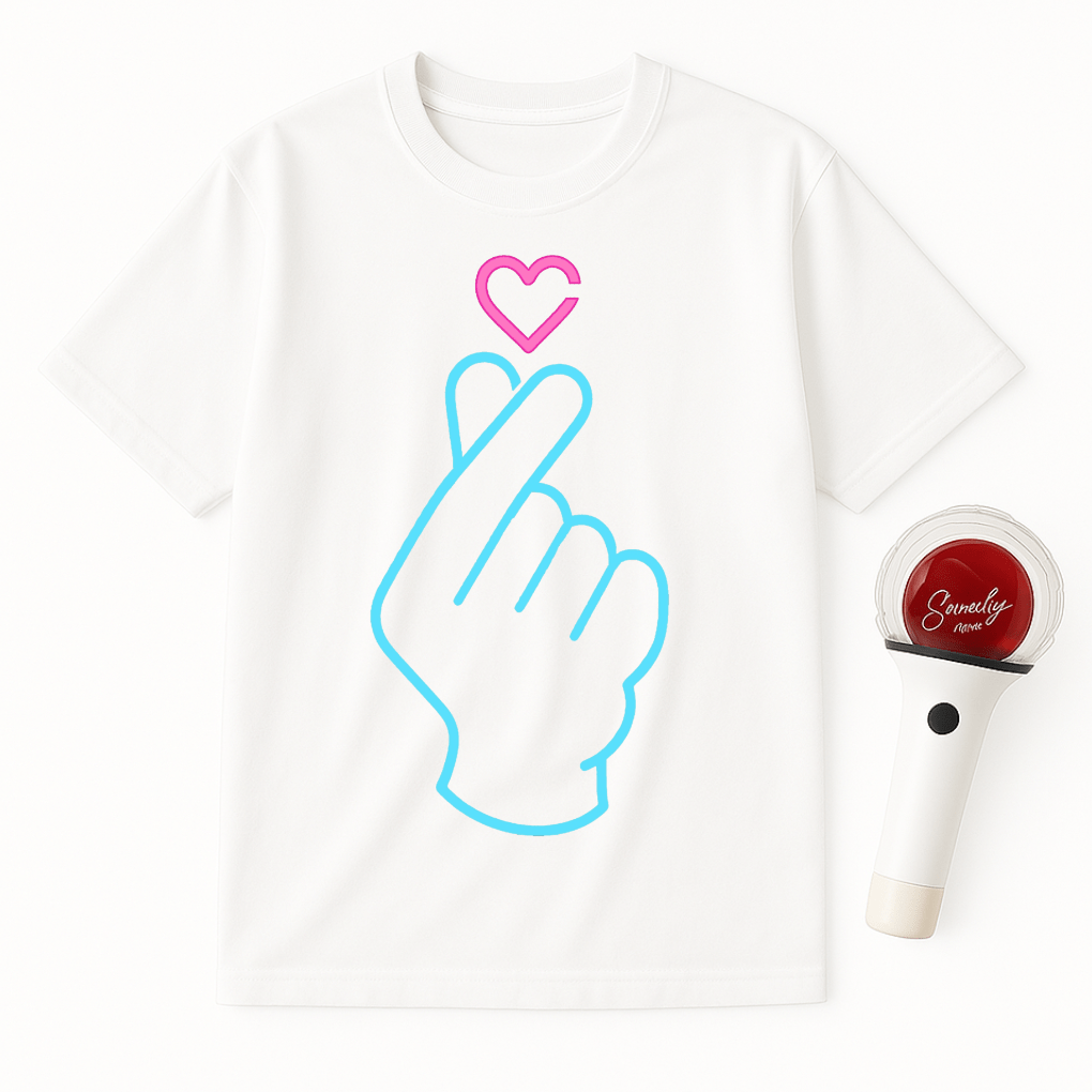 MINIMAL FINGER HEART K-POP UNISEX T-SHIRT