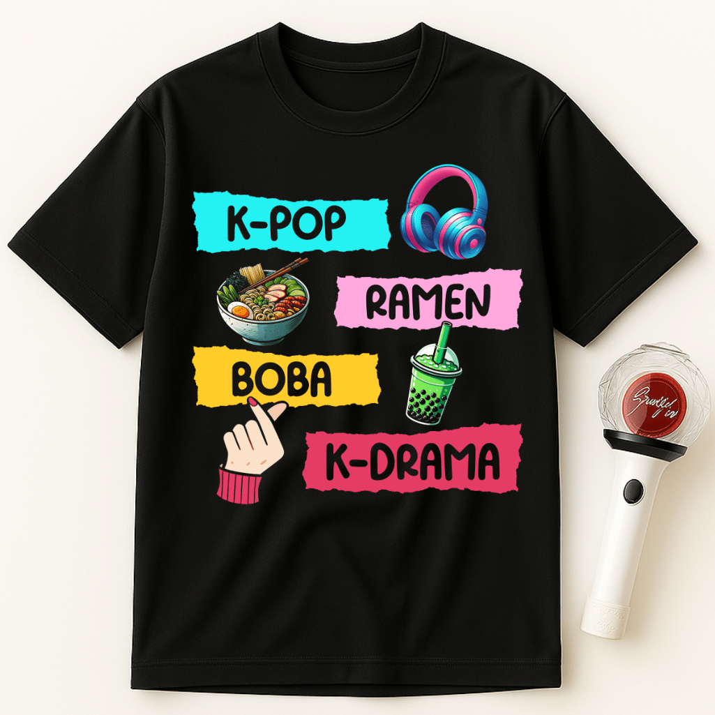 K-POP RAMEN BOBA K-DRAMA UNISEX T-SHIRT