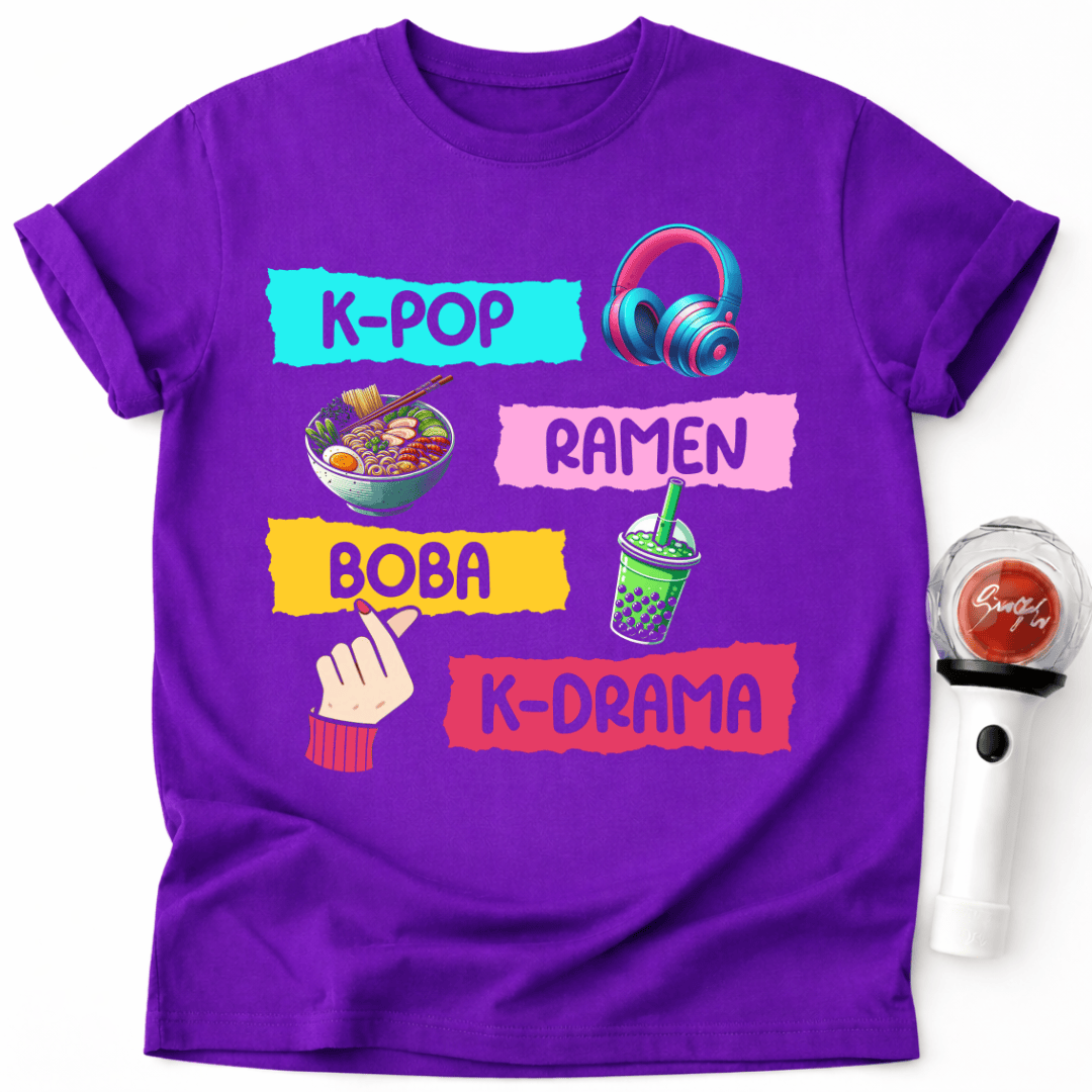 K-POP RAMEN BOBA K-DRAMA T-SHIRT