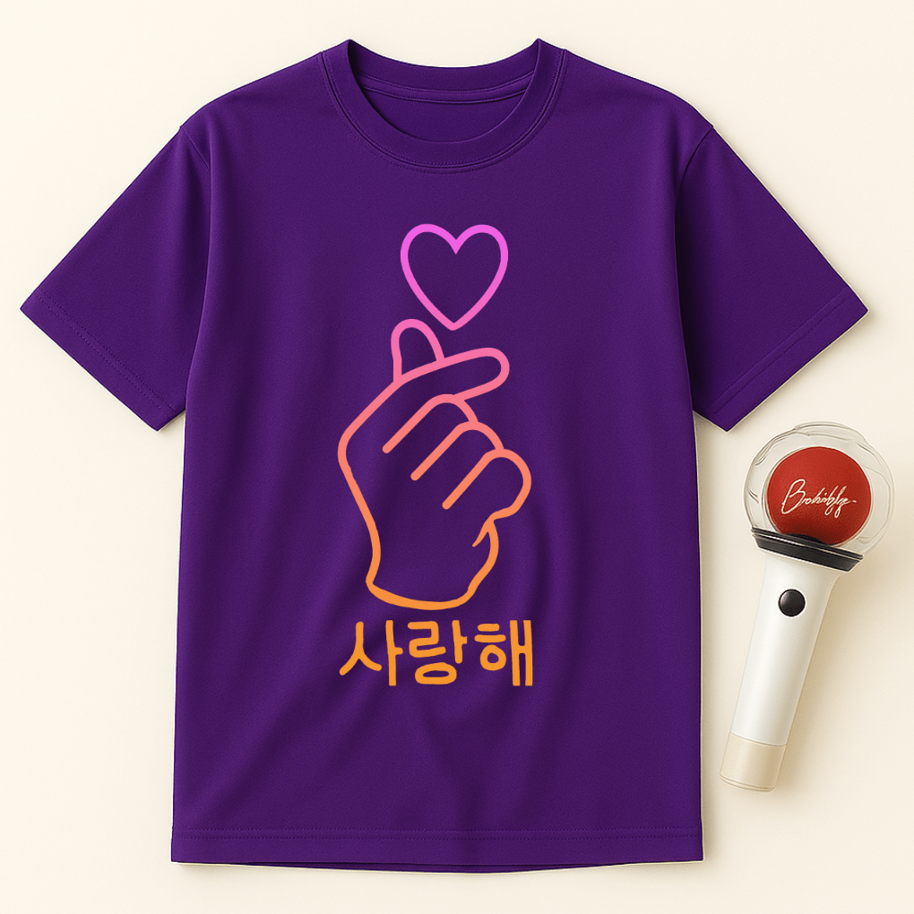 FINGER HEART SARANGHAE UNISEX T-SHIRT