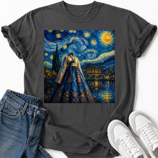 KOREAN HANBOK STARRY NIGHT T-SHIRT
