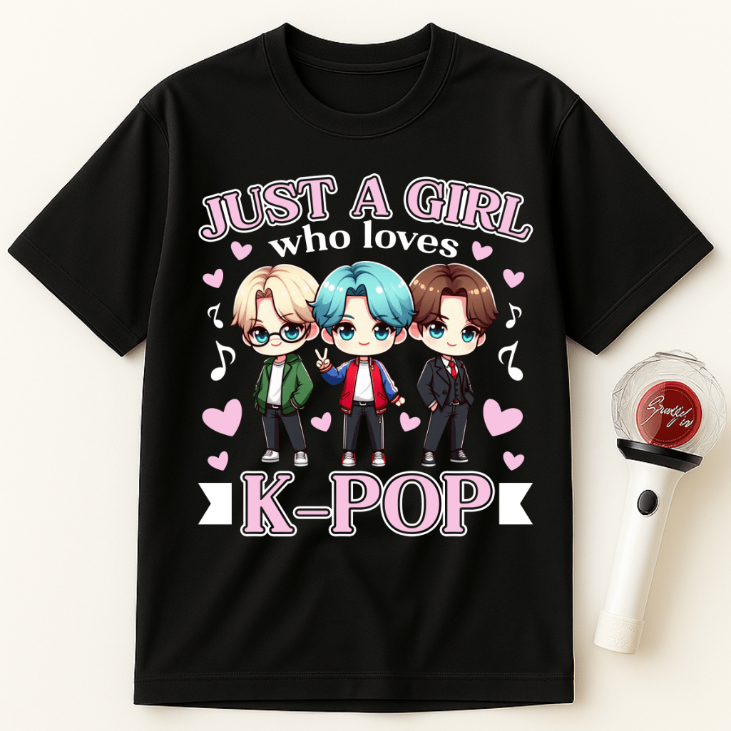 JUST A GIRL WHO LOVES K-POP UNISEX T-SHIRT