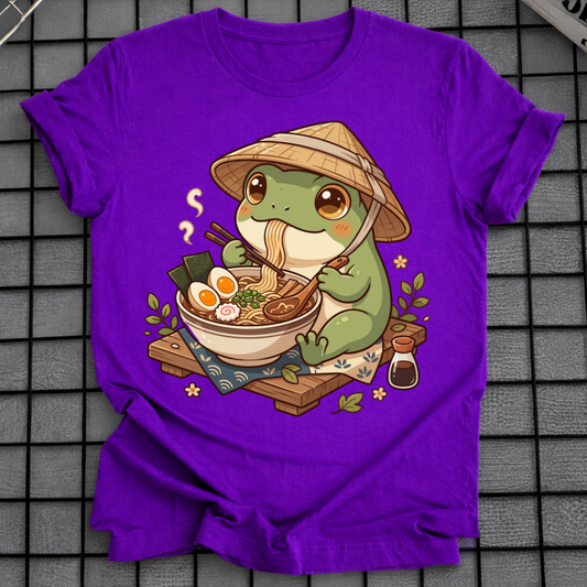 FROG EATING RAMEN T-SHIRT