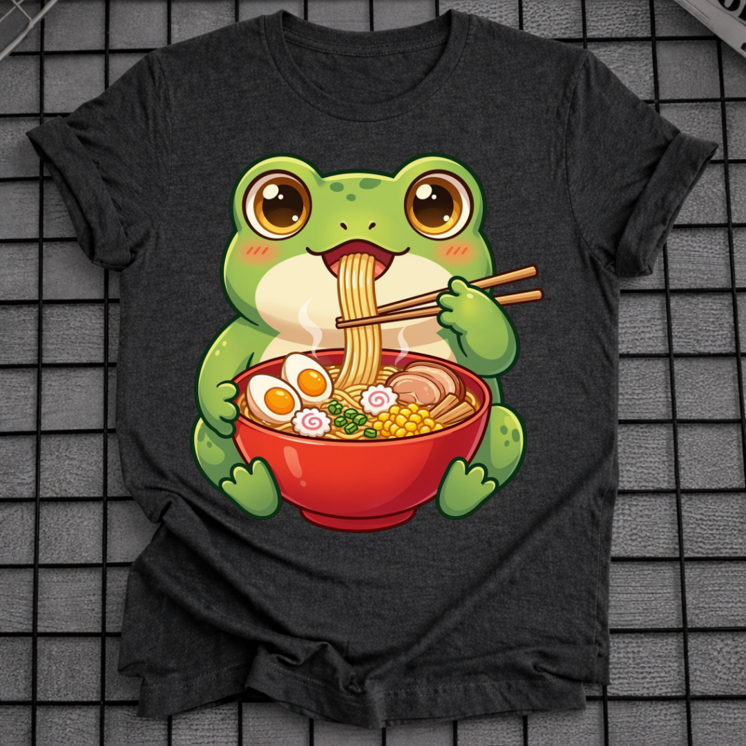KAWAII FROSCHE BEIM NUDELNESSEN T-SHIRT
