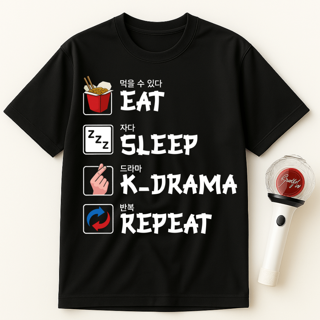 EAT SLEEP K-DRAMA REPEAT UNISEX T-SHIRT