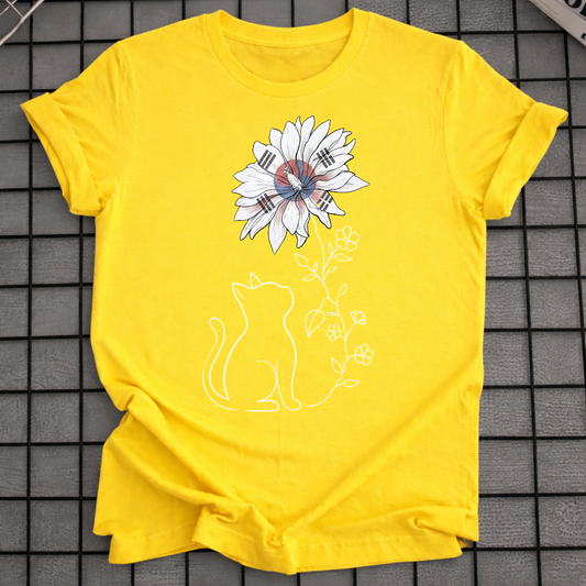 KOREAN HIBISCUS CAT T-SHIRT