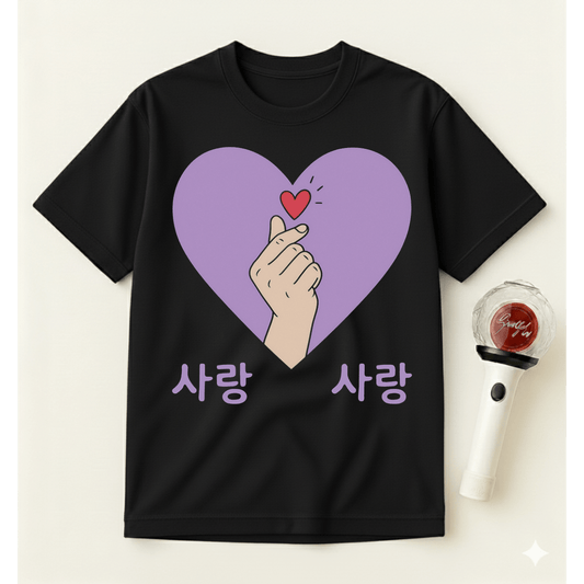K-POP PURPLE HEART T-SHIRT