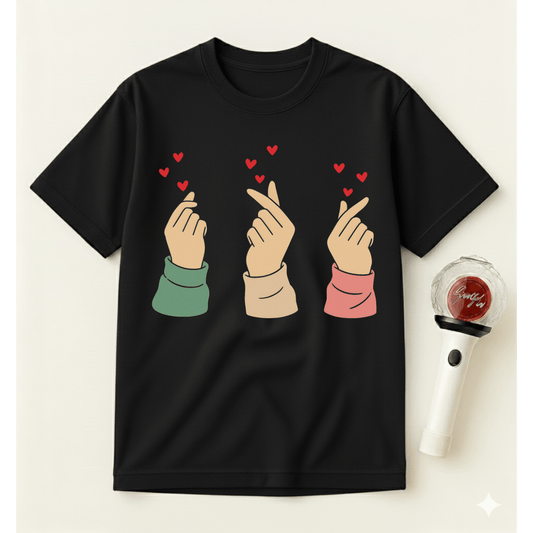 MATCHING K-POP HEART T-SHIRT