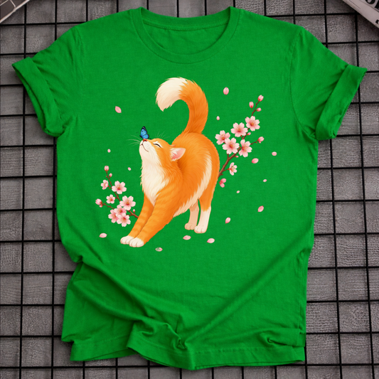 CAT CHERRY BLOSSOM T-SHIRT