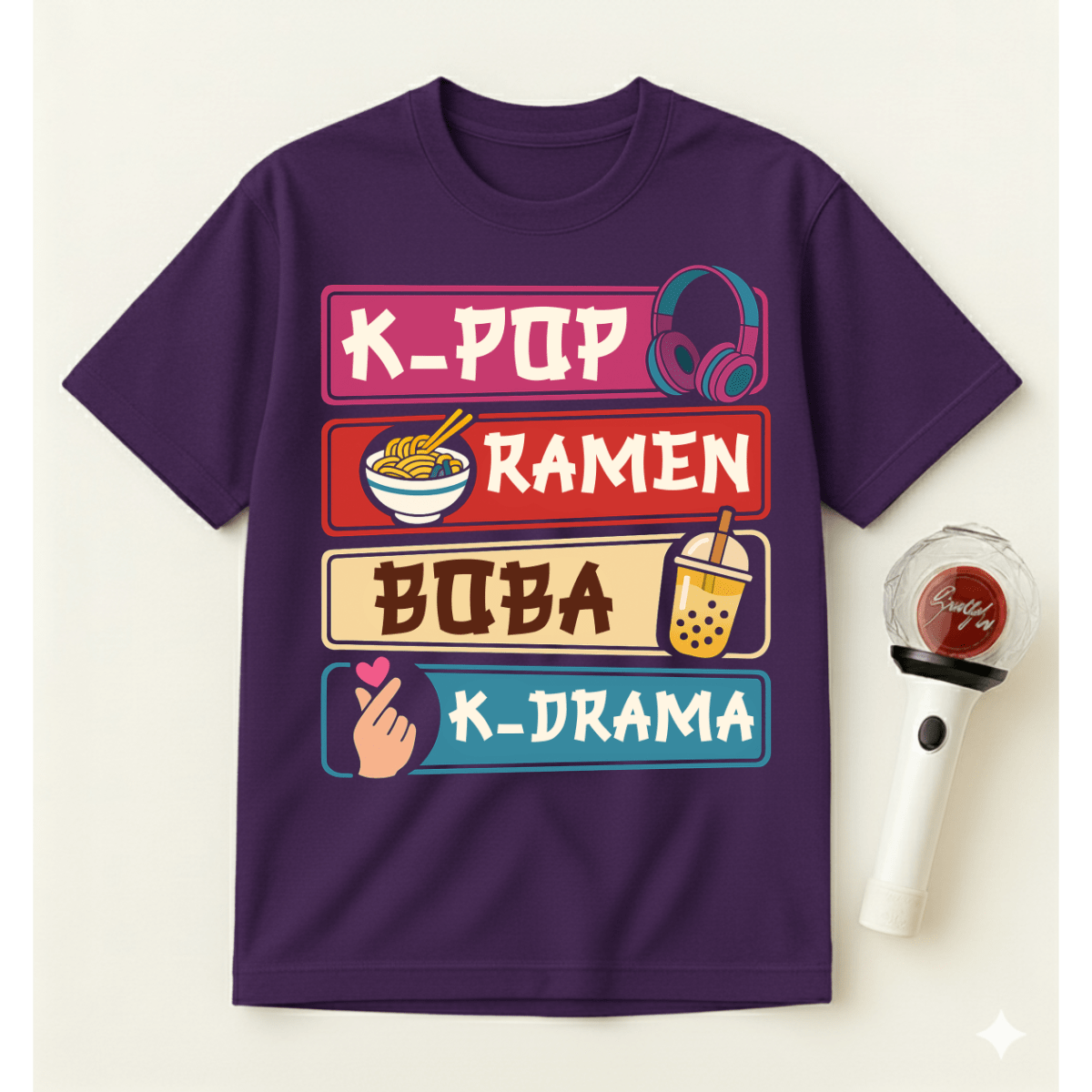 K-POP RAMEN BOBA K-DRAMA T-SHIRT