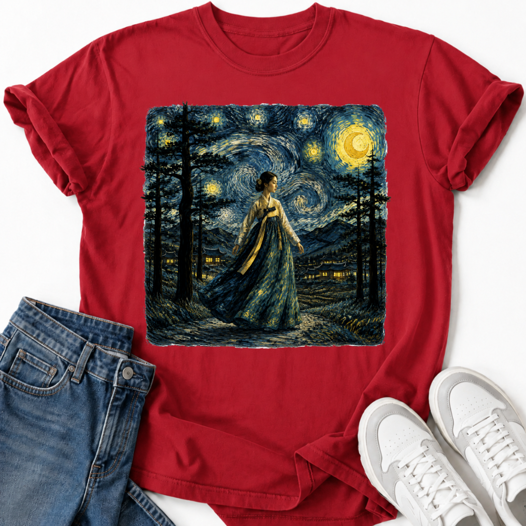 HANBOK WOMAN STARRY NIGHT T-SHIRT