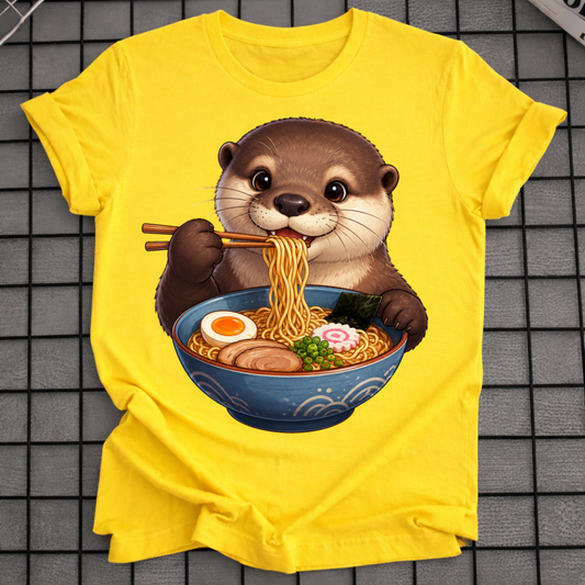 OTTER EATING RAMEN T-SHIRT