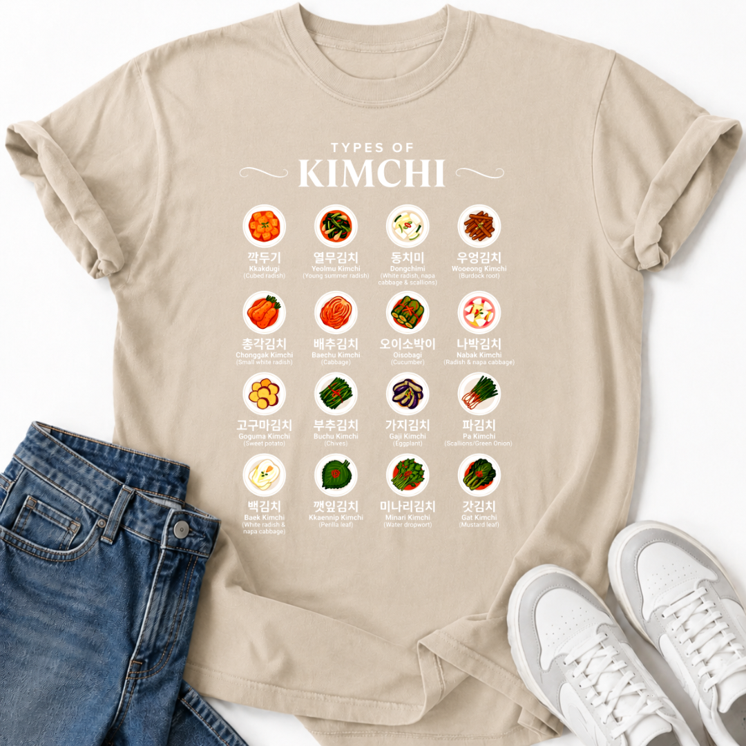 TYPES OF KIMCHI T-SHIRT