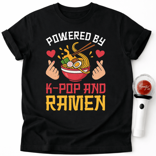 POWERED BY K-POP AND RAMEN T-SHIRT