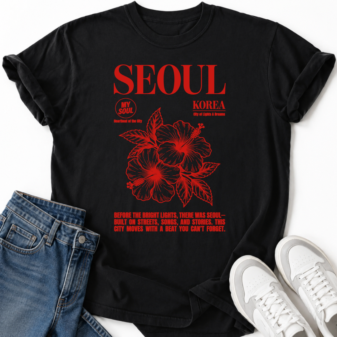SEOUL KOREA HIBISCUS T-SHIRT