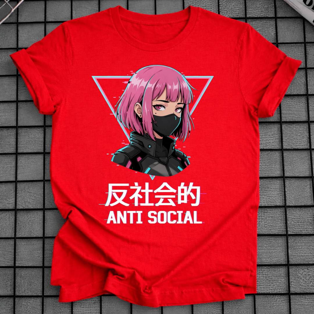 ANTI SOZIALES ANIME MÄDCHEN T-SHIRT