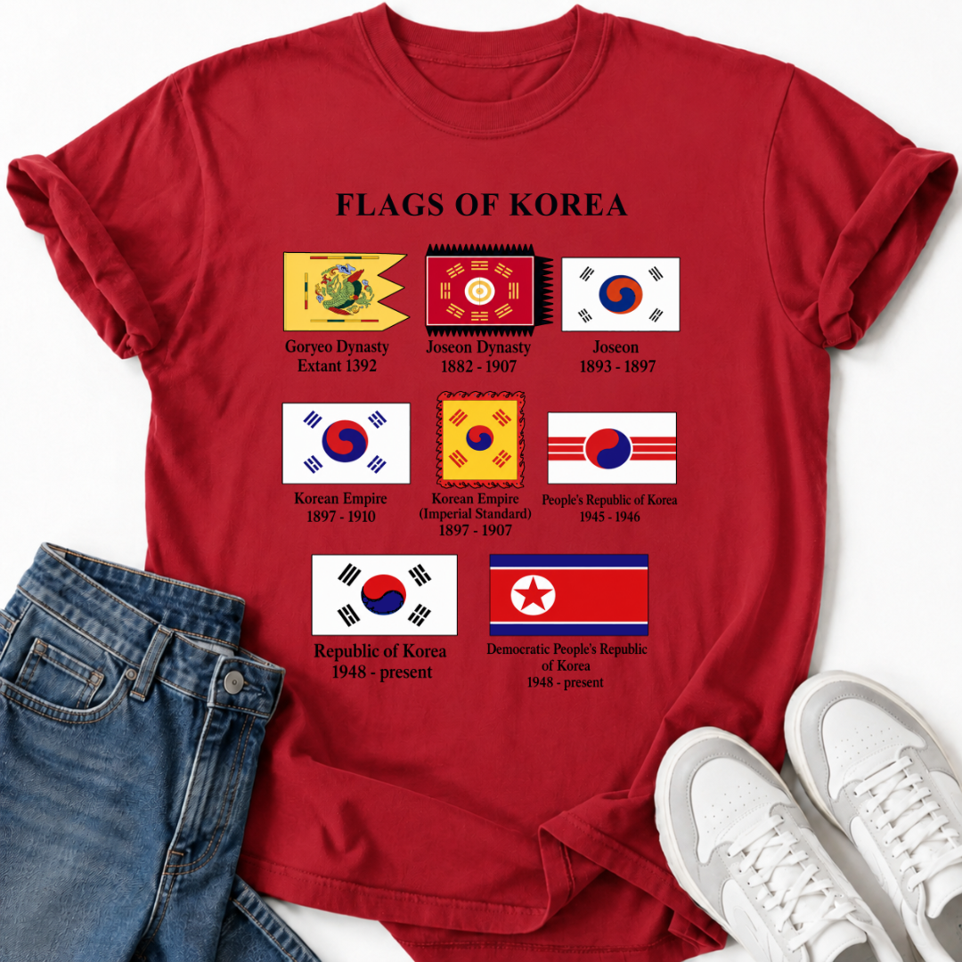 FLAGS OF KOREA T-SHIRT