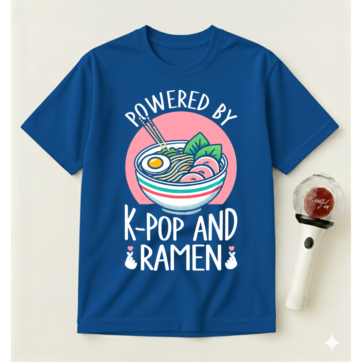 POWERED BY K-POP AND RAMEN T-SHIRT