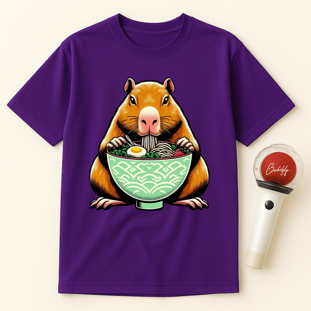 CAPYBARA EATING RAMEN UNISEX T-SHIRT