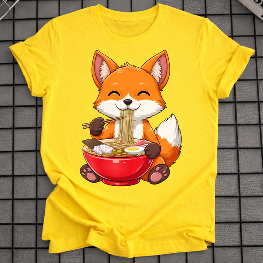 FOX EATING RAMEN T-SHIRT