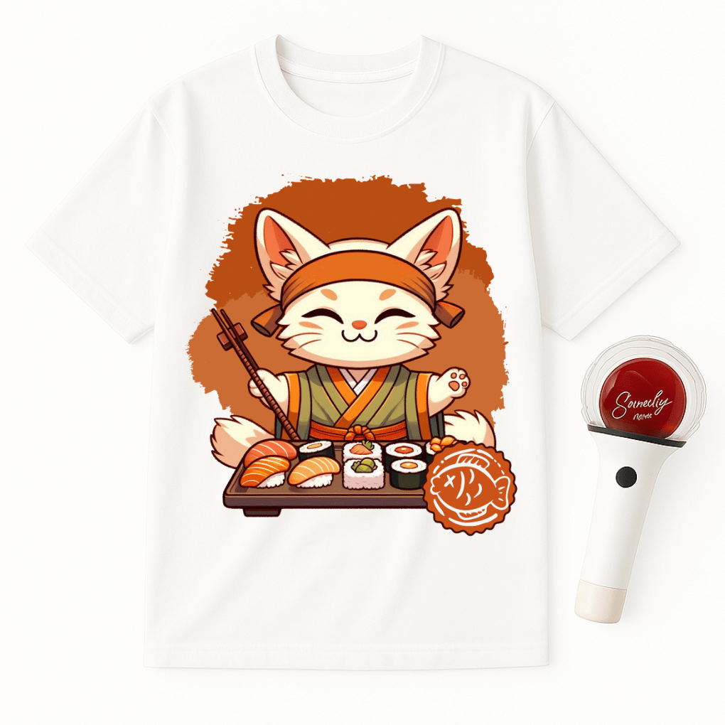 KAWAII SUSHI CHEF CAT UNISEX T-SHIRT