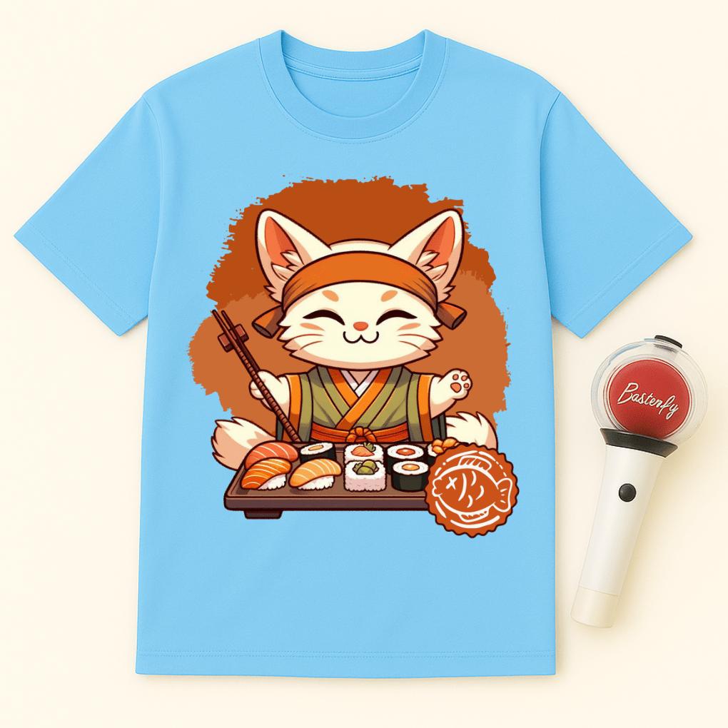 KAWAII SUSHI CHEF CAT UNISEX T-SHIRT