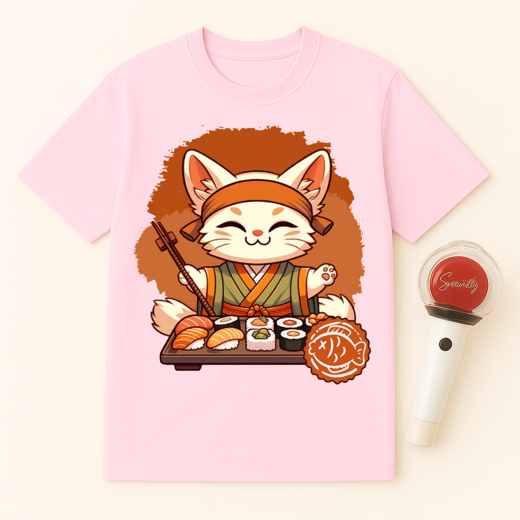 KAWAII SUSHI CHEF CAT UNISEX T-SHIRT