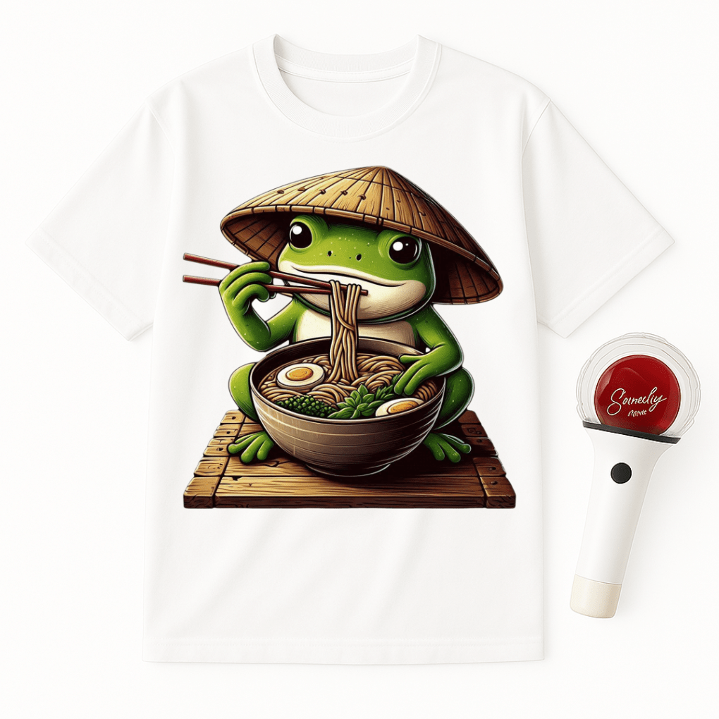 FROG EATING RAMEN UNISEX T-SHIRT