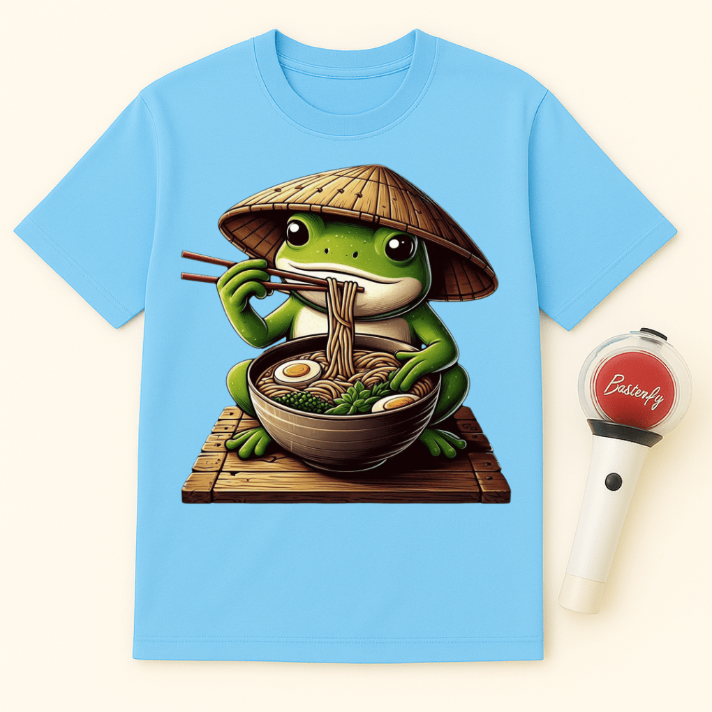 FROG EATING RAMEN UNISEX T-SHIRT