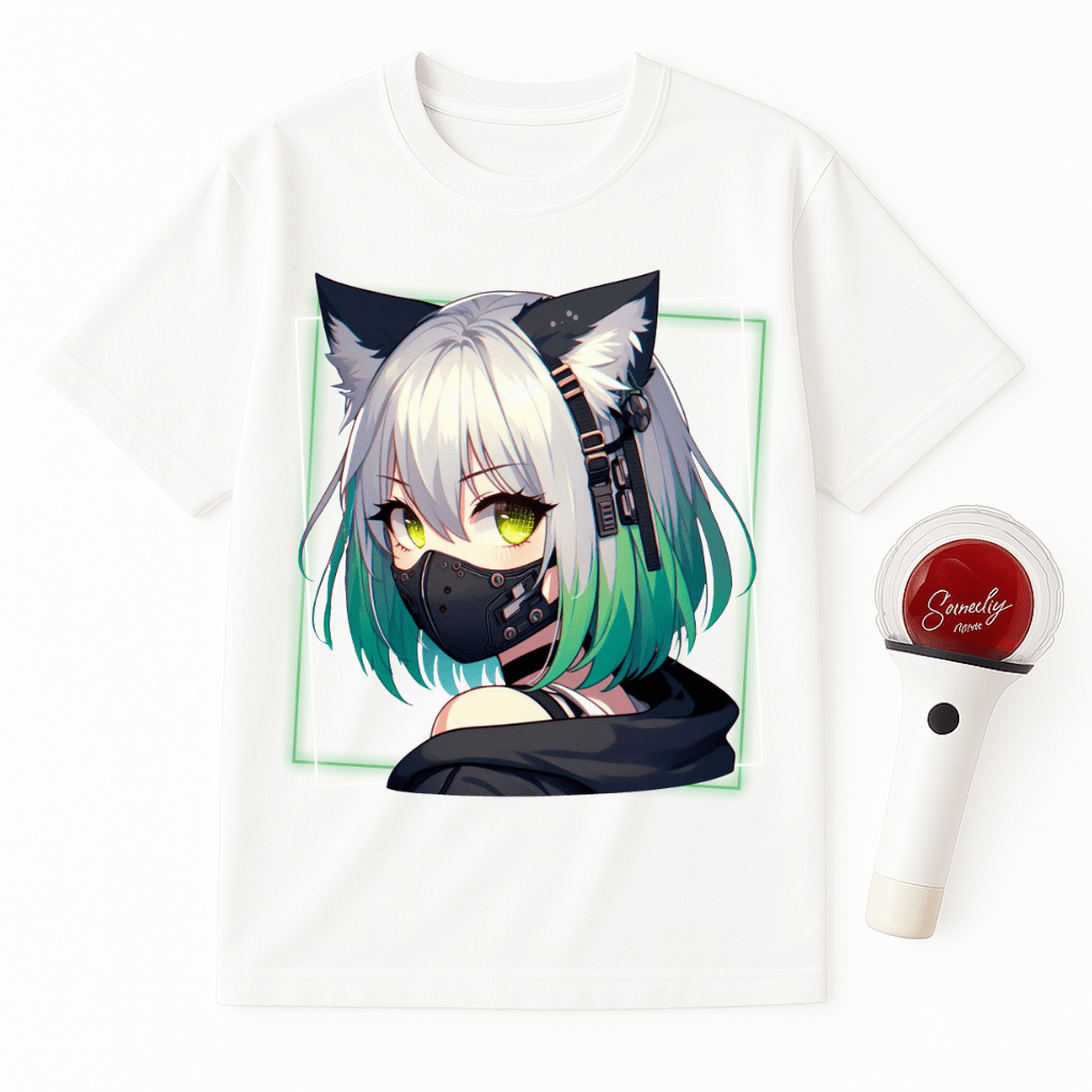 CYBERPUNK CAT GIRL UNISEX T-SHIRT