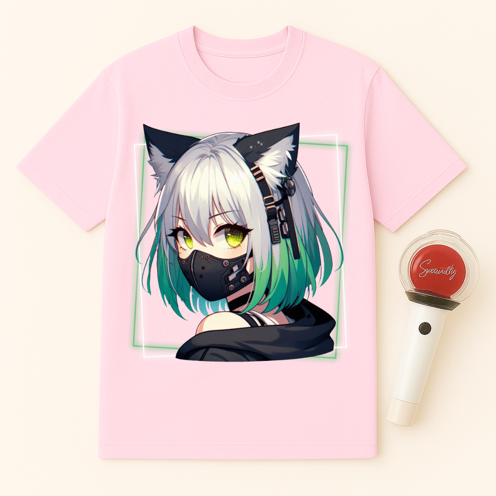 CYBERPUNK CAT GIRL UNISEX T-SHIRT