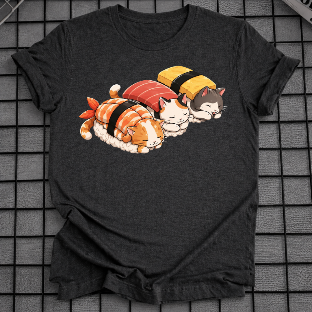 SCHLAFENDE KATZE SUSHI T-SHIRT