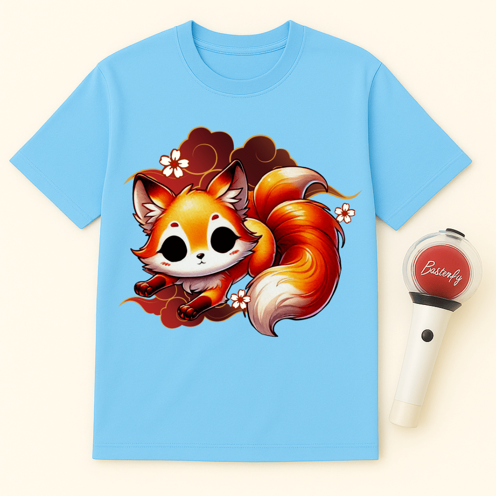 KITSUNE CHERRY BLOSSOMS UNISEX T-SHIRT