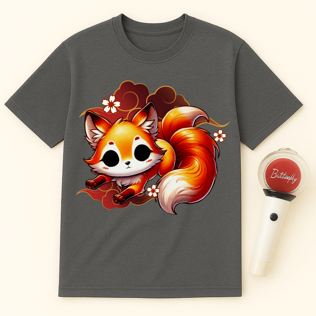 KITSUNE CHERRY BLOSSOMS UNISEX T-SHIRT