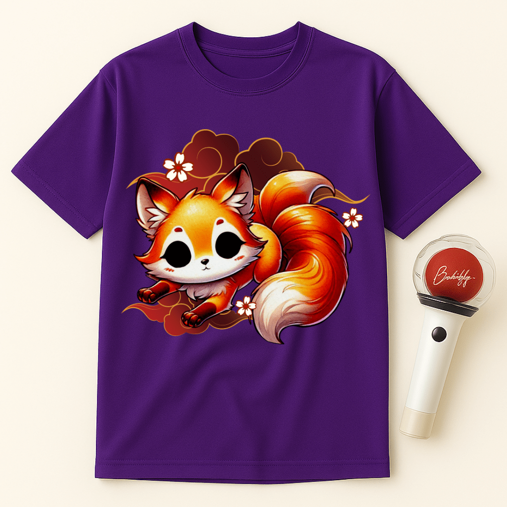 KITSUNE CHERRY BLOSSOMS UNISEX T-SHIRT