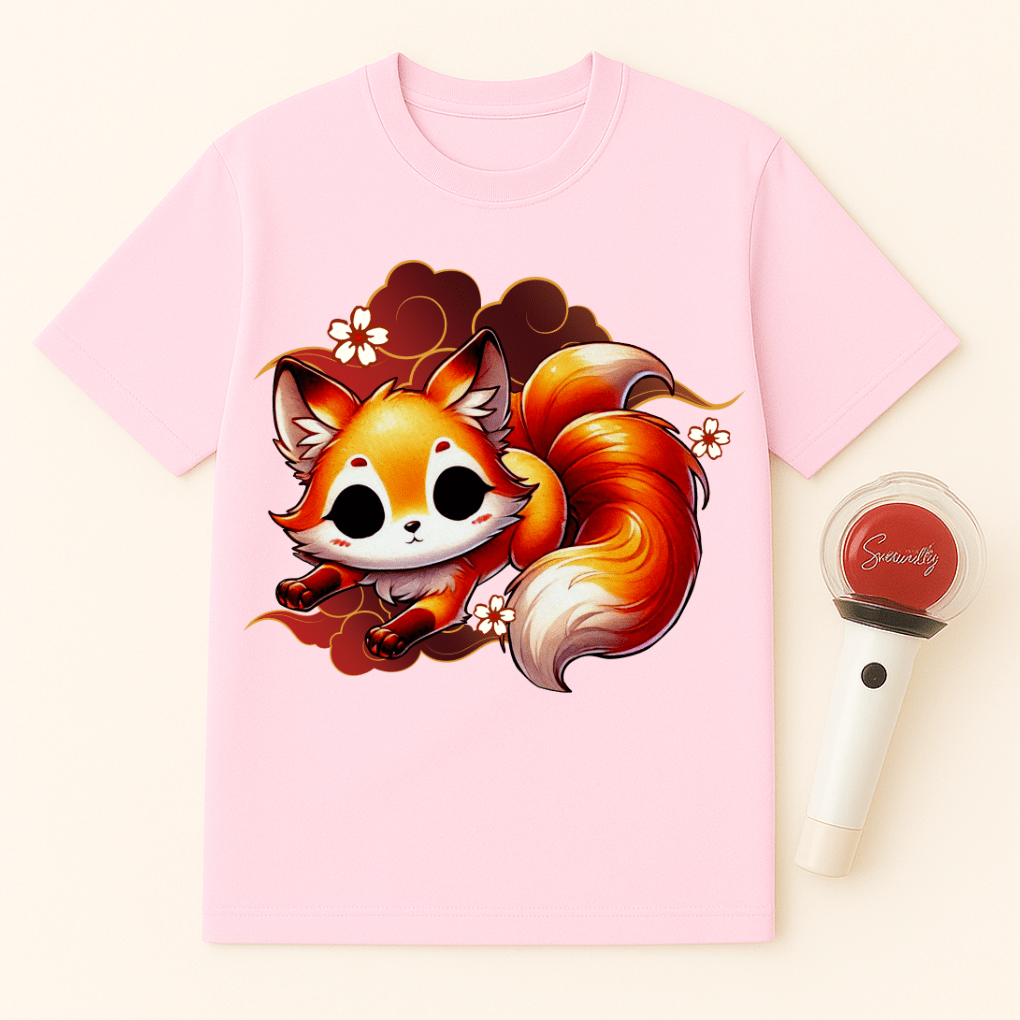 KITSUNE CHERRY BLOSSOMS UNISEX T-SHIRT