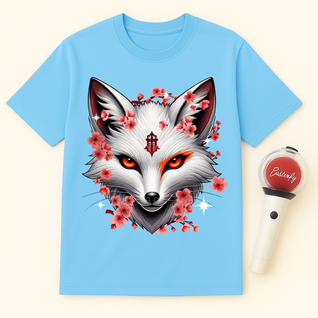 KITSUNE FOX SAKURA BLOSSOMS UNISEX T-SHIRT