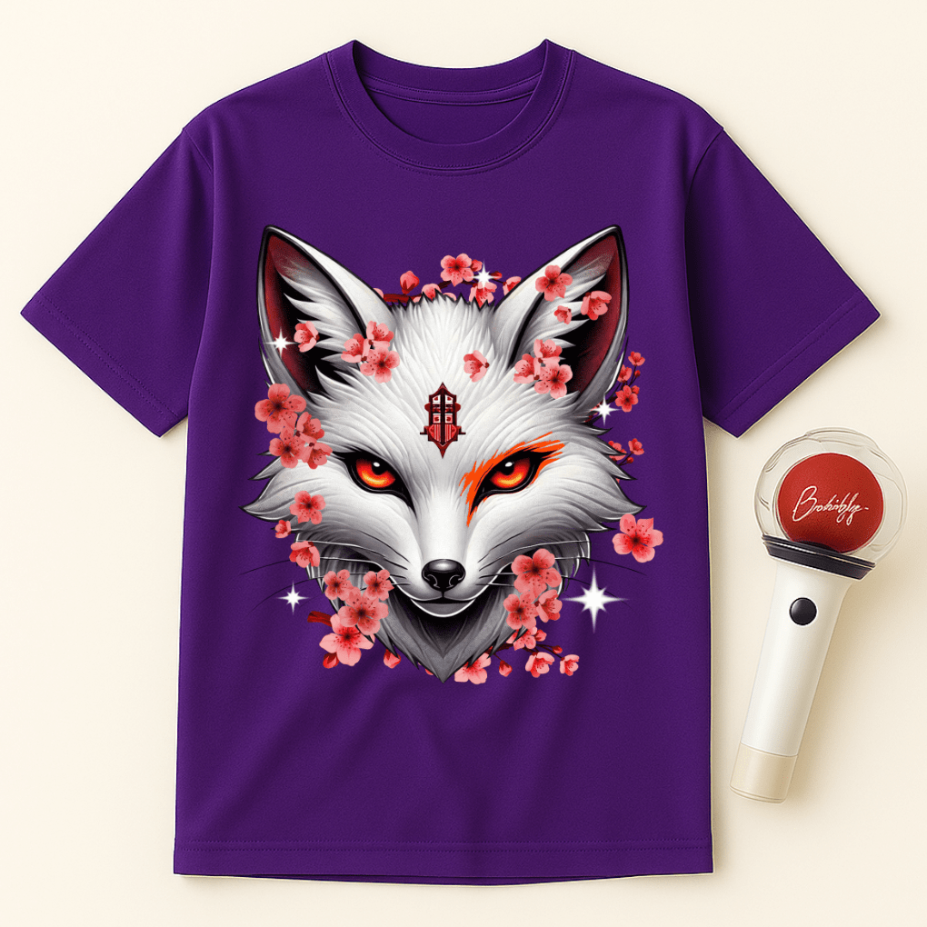KITSUNE FOX SAKURA BLOSSOMS UNISEX T-SHIRT