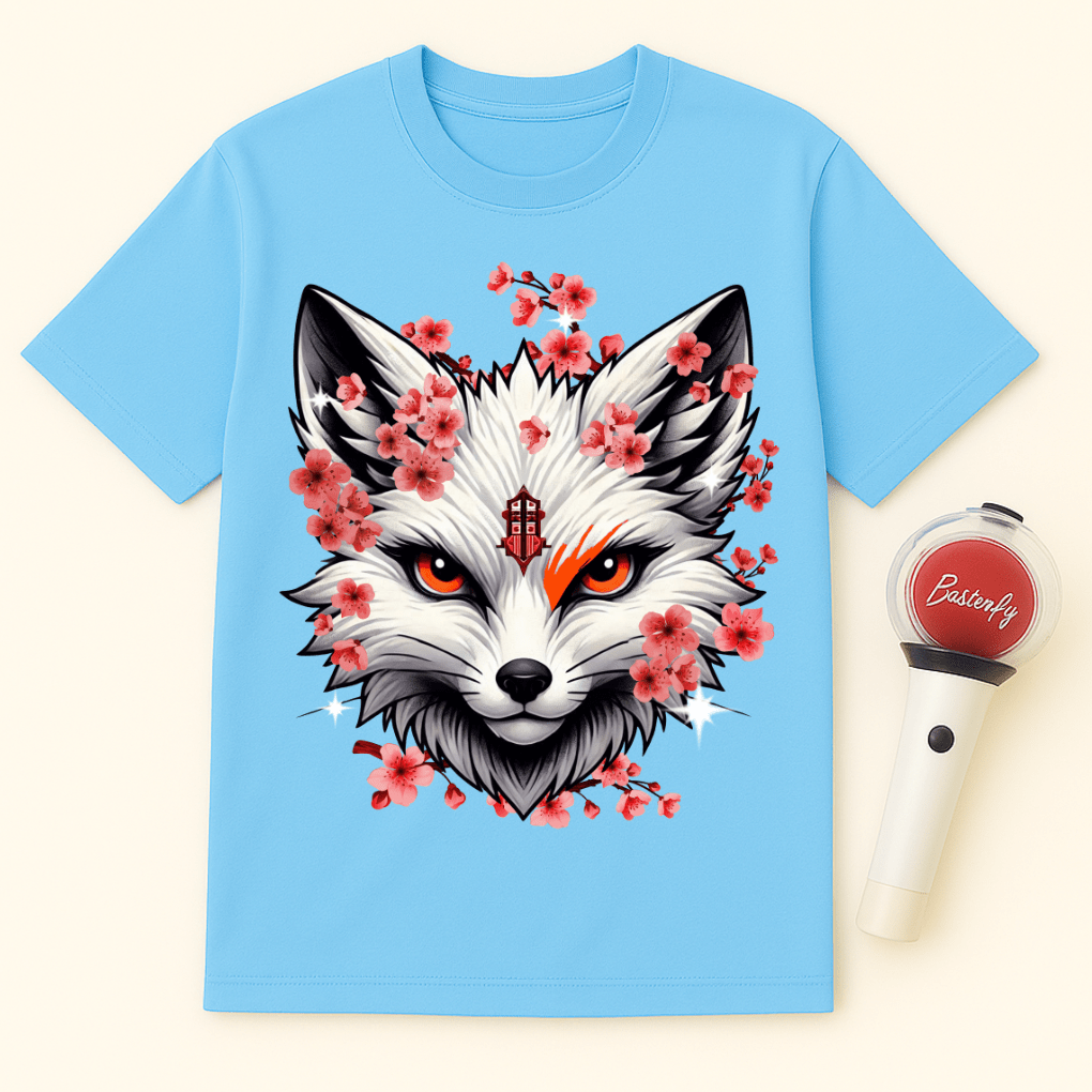 WHITE FOX CHERRY BLOSSOMS UNISEX T-SHIRT