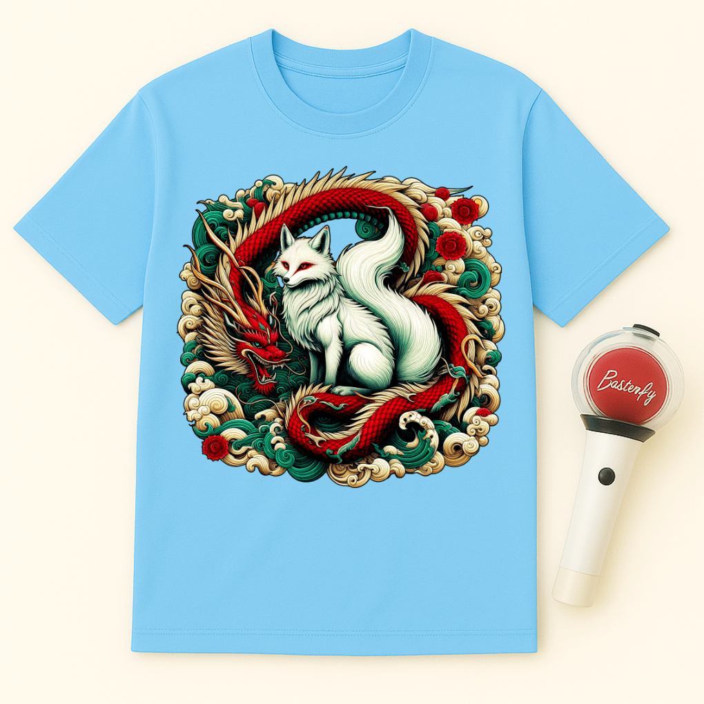 WHITE FOX GOLDEN DRAGON UNISEX T-SHIRT