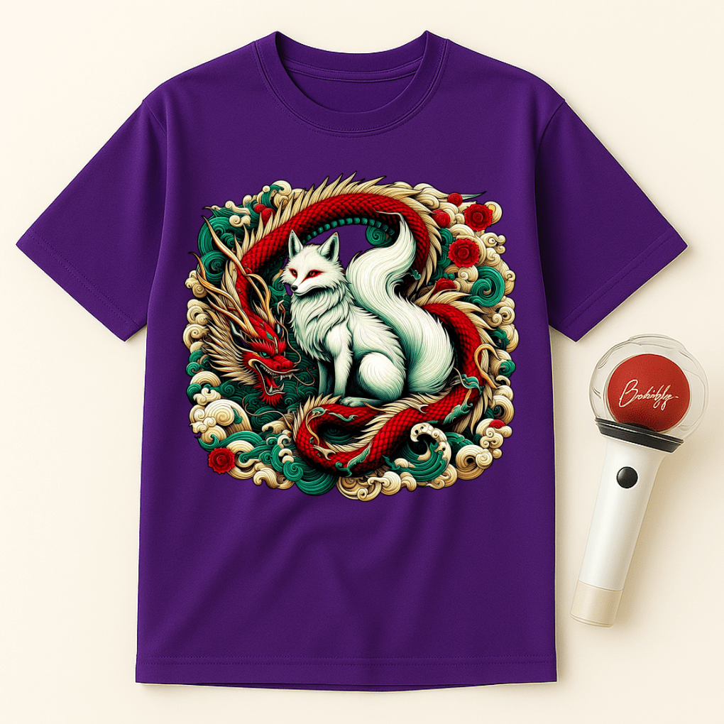 WHITE FOX GOLDEN DRAGON UNISEX T-SHIRT