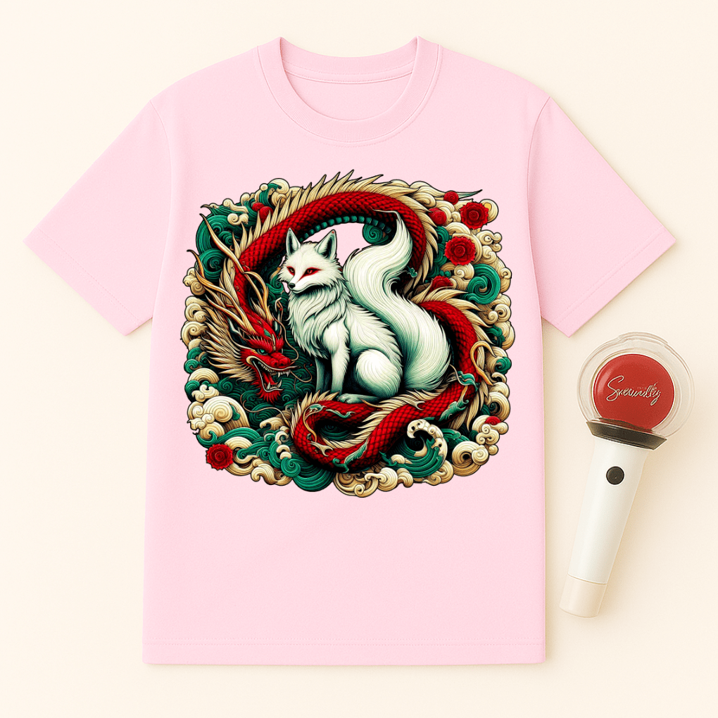 WHITE FOX GOLDEN DRAGON UNISEX T-SHIRT