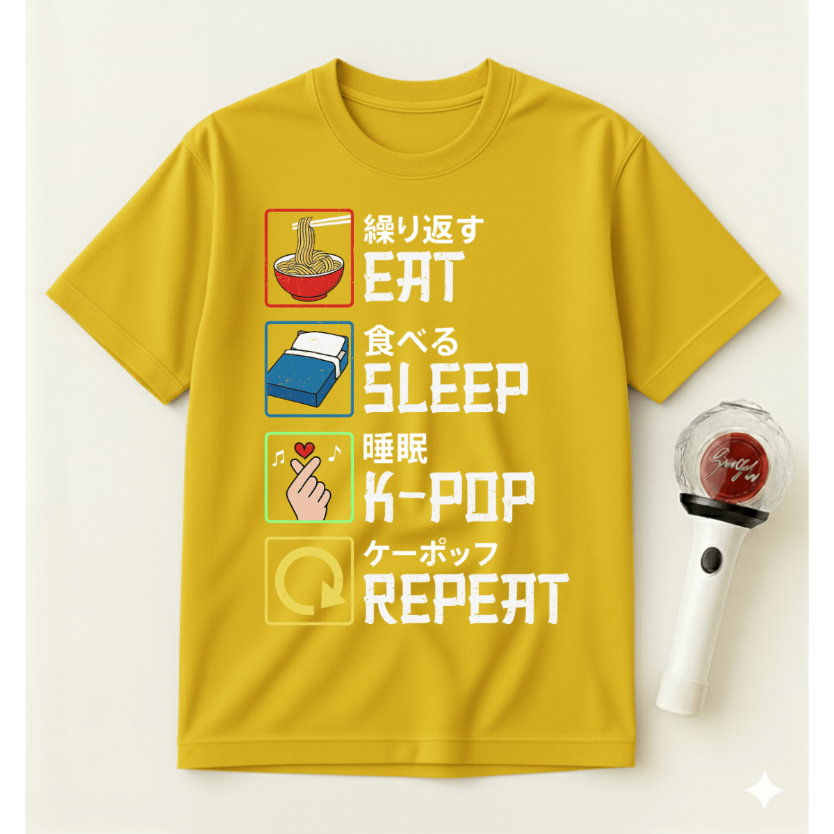 EAT SLEEP K-POP REPEAT T-SHIRT