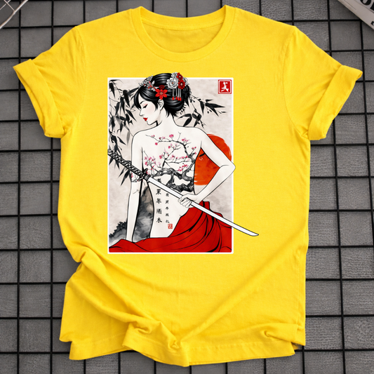 SAMURAI GEISHA ART T-SHIRT