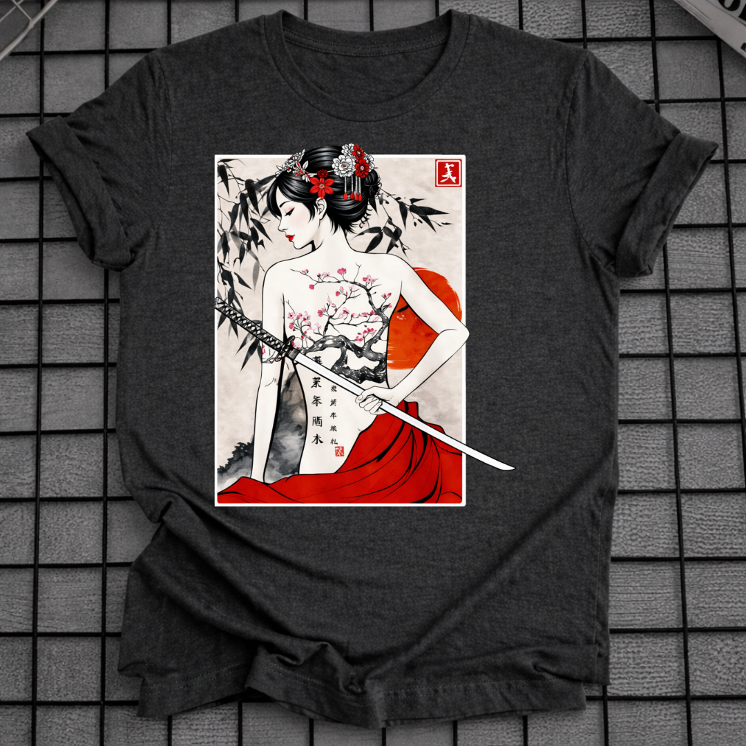 SAMURAI GEISHA ART T-SHIRT