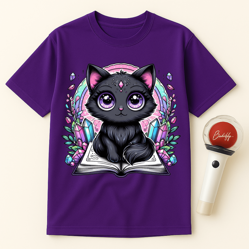 BLACK CAT CRYSTALS UNISEX T-SHIRT